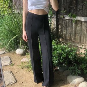 mango long wide leg trousers